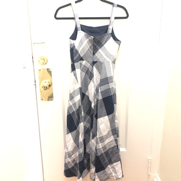 Maison Jules Gingham Dress in navy blue/white - Picture 3 of 7